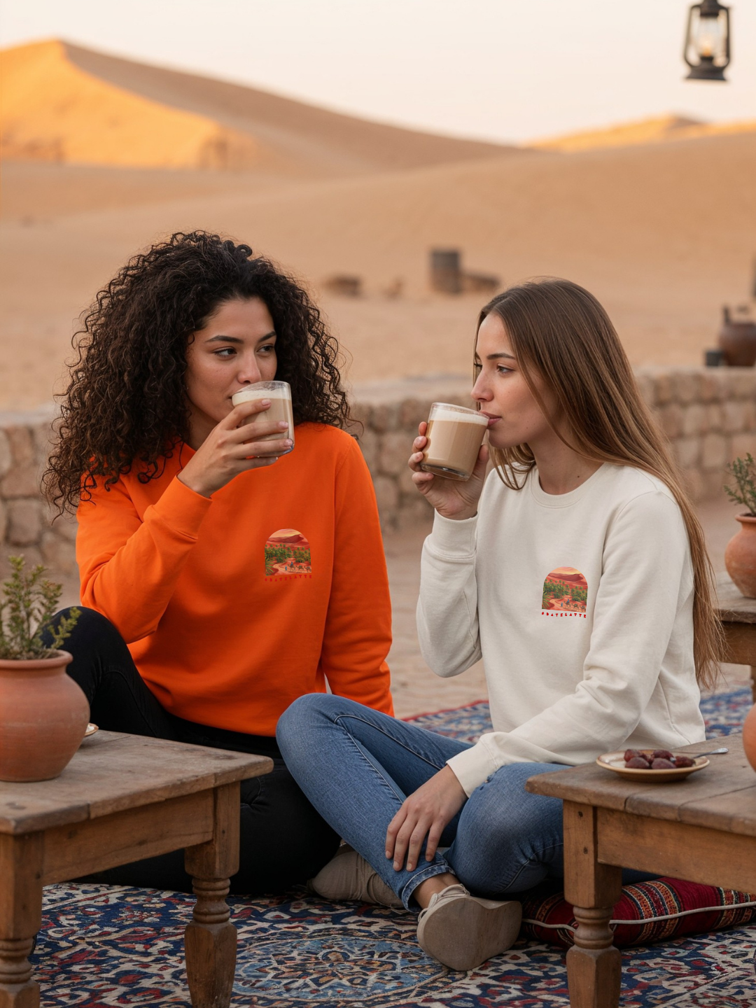Date latte et matcha latte sweatshirt